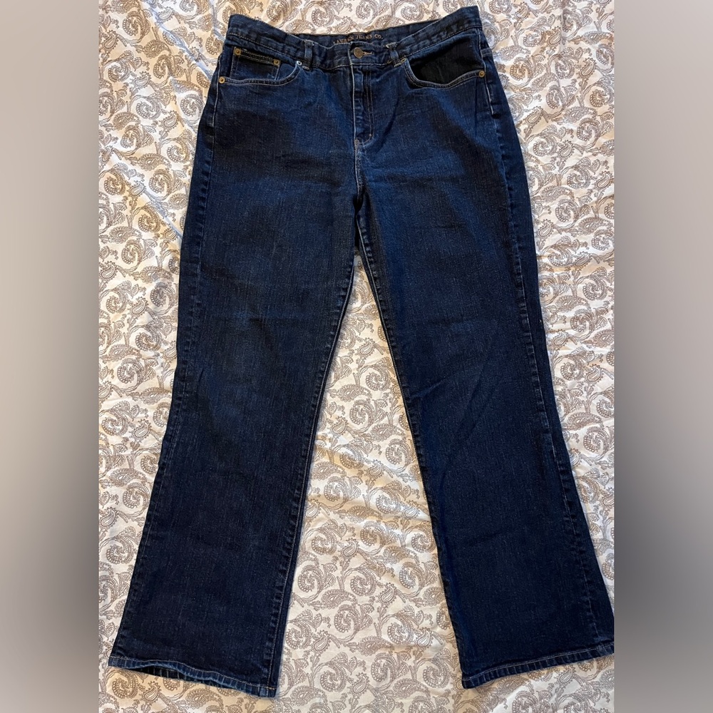 Lauren Jeans Co Ralph Lauren Bootcut High-waist Jeans 14 Dark Wash